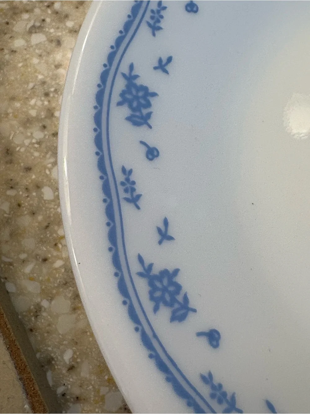 10-Vintage Corelle  Blue Floral Saucer - Classic Home Dining